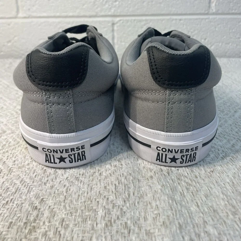 Converse Mens 10 Womens 11.5 Grey Black Sport Casual Ox Canvas Low Top Cushion - Picture 8 of 8